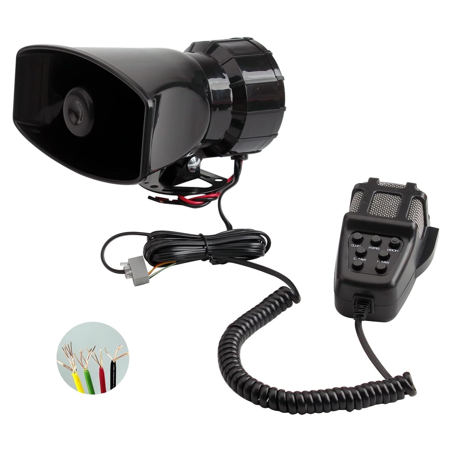 Sistema de Micrófono y Altavoz de Sirena BANHAO 100W 12V