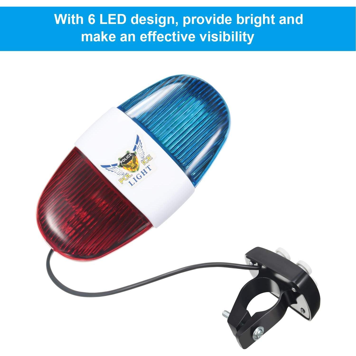 Luces LED de Policía Boao para Bicicleta - 2 Piezas Impermeables