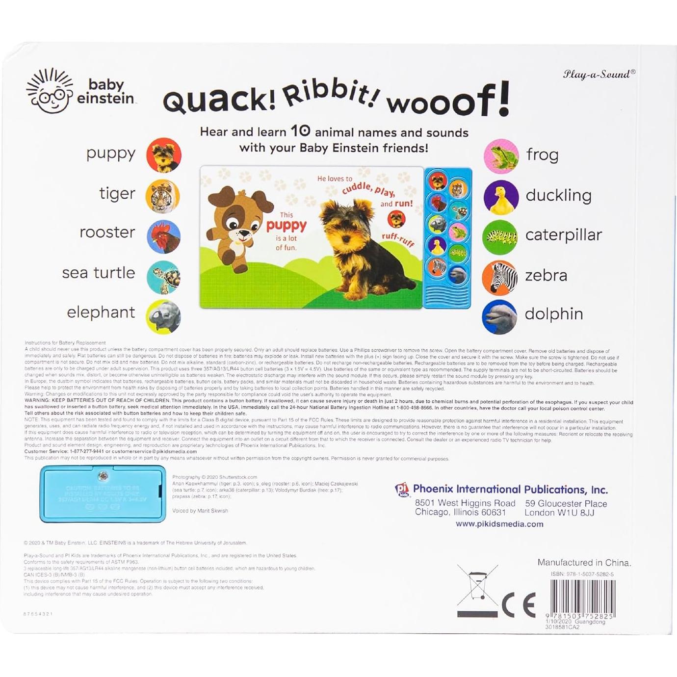 Baby Einstein - Amazing Animals 10-Button Sound Book - PI Kids (Play-A-Sound)