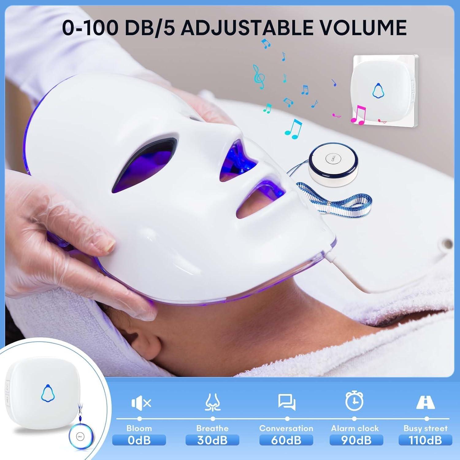 Botón de Alarma Inalámbrico Genérico para Cuidador - 2 Receptores