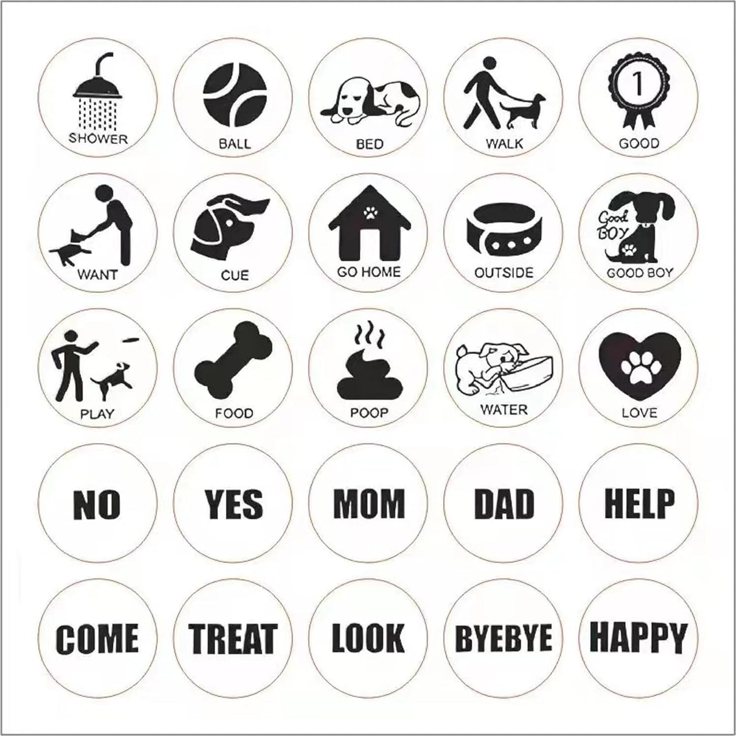 Botones de Grabación de Voz para Perros Bifofo - 4 Paquete