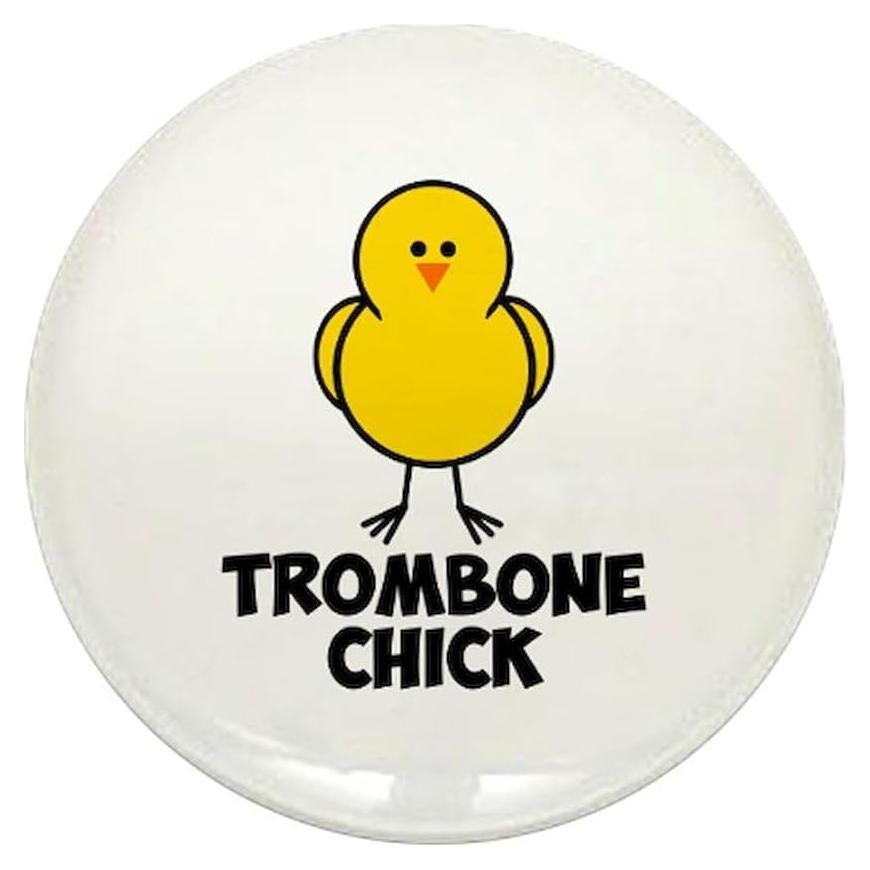 Botón Mini Redondo Trombone Chick 2.54 cm - CafePress