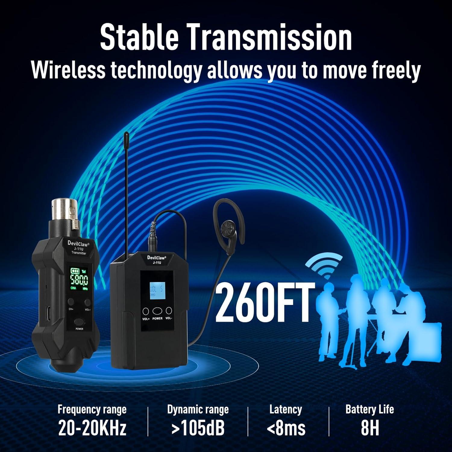 Sistema In Ear Inalámbrico Devilclaw USJ-11U para Guitarra