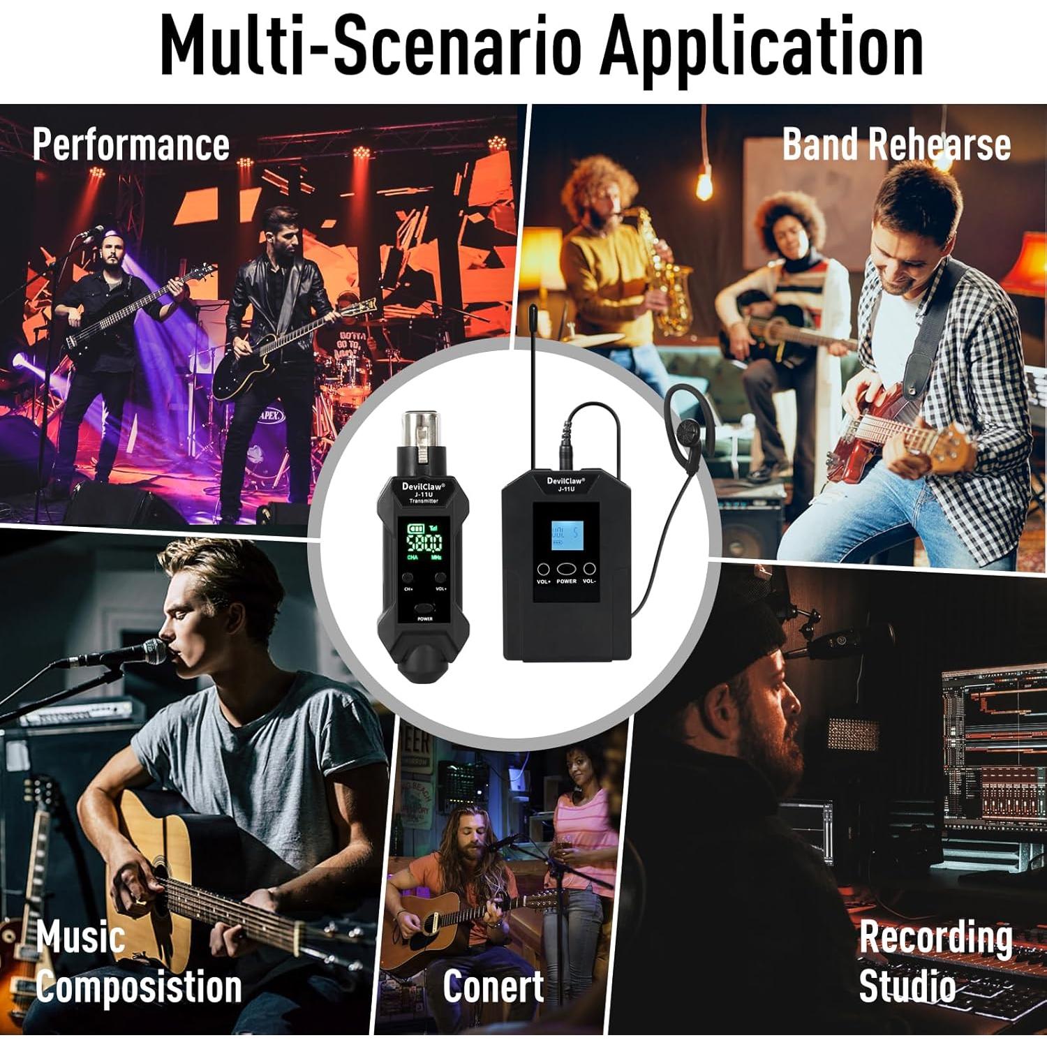 Sistema In Ear Inalámbrico Devilclaw USJ-11U para Guitarra
