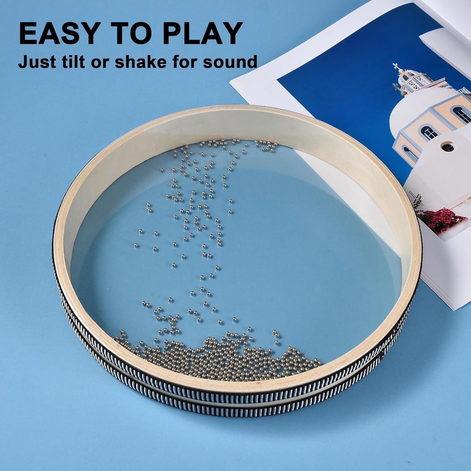 Tambor Oceánico MIHEY 20.32 cm de Perlas de Onda para Relajación