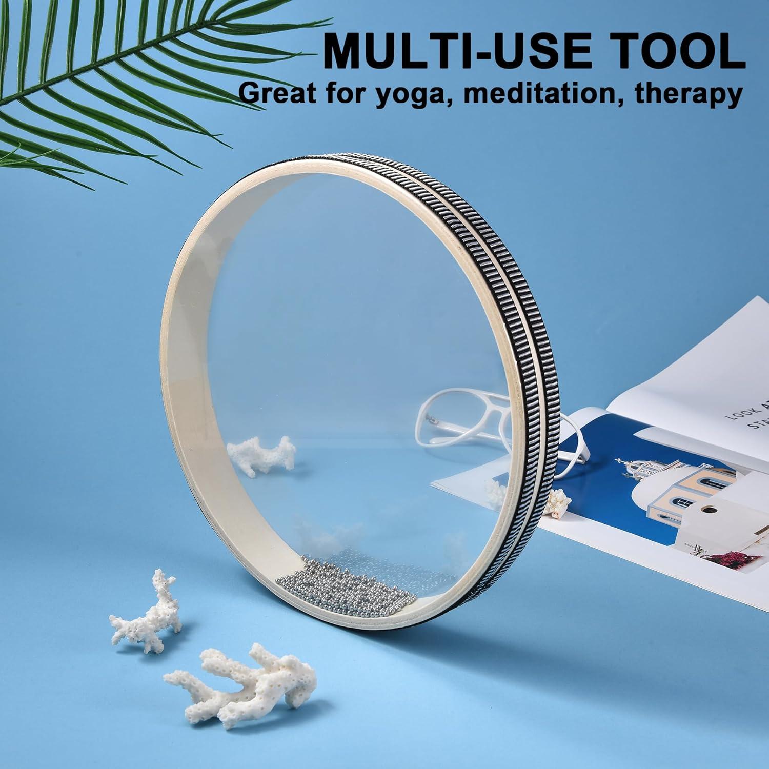 Tambor Oceánico MIHEY 20.32 cm de Perlas de Onda para Relajación