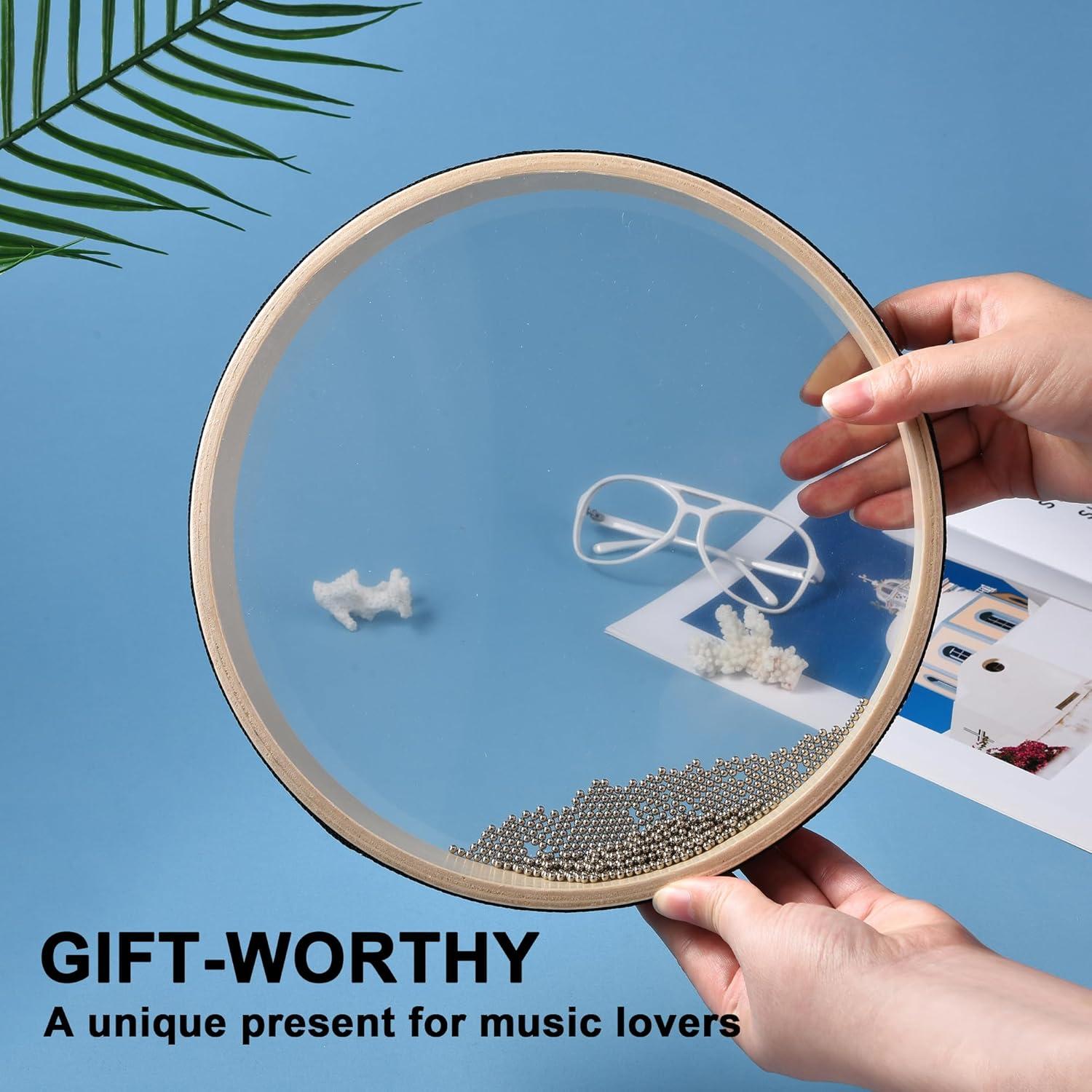 Tambor Oceánico MIHEY 20.32 cm de Perlas de Onda para Relajación