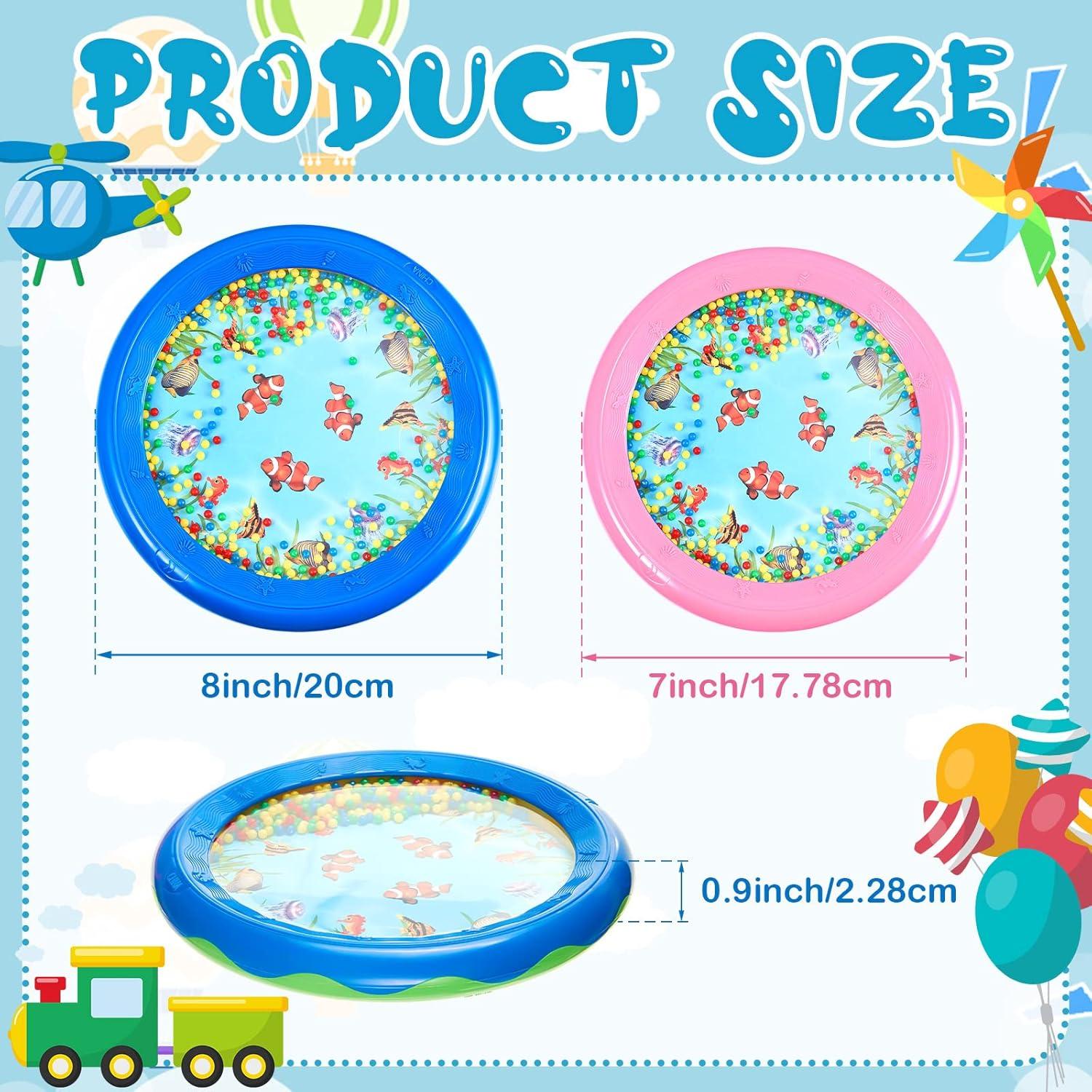 2 Tambores Oceánicos Deekin Rosa y Azul 7 y 8 Pulgadas