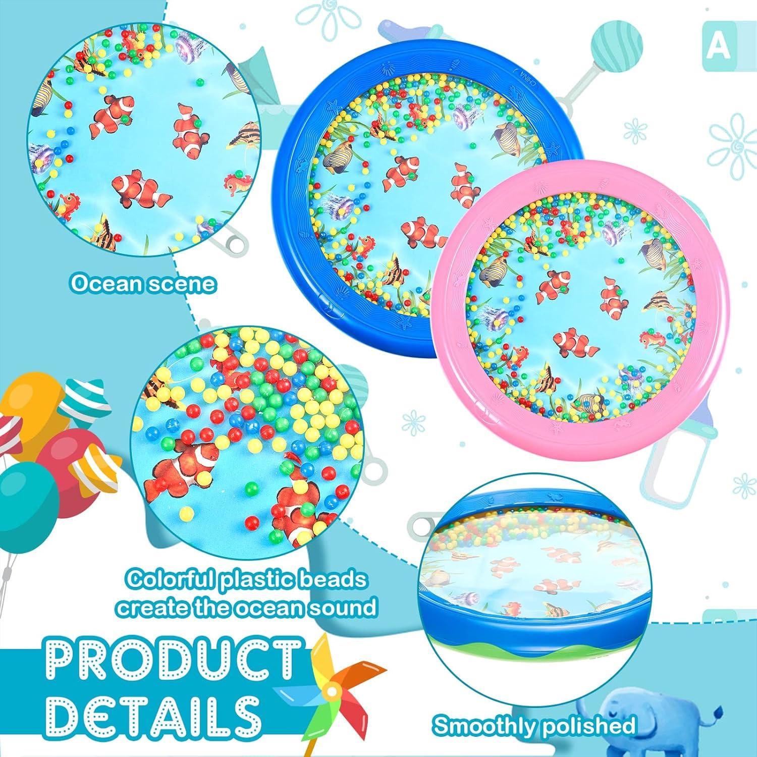 2 Tambores Oceánicos Deekin Rosa y Azul 7 y 8 Pulgadas