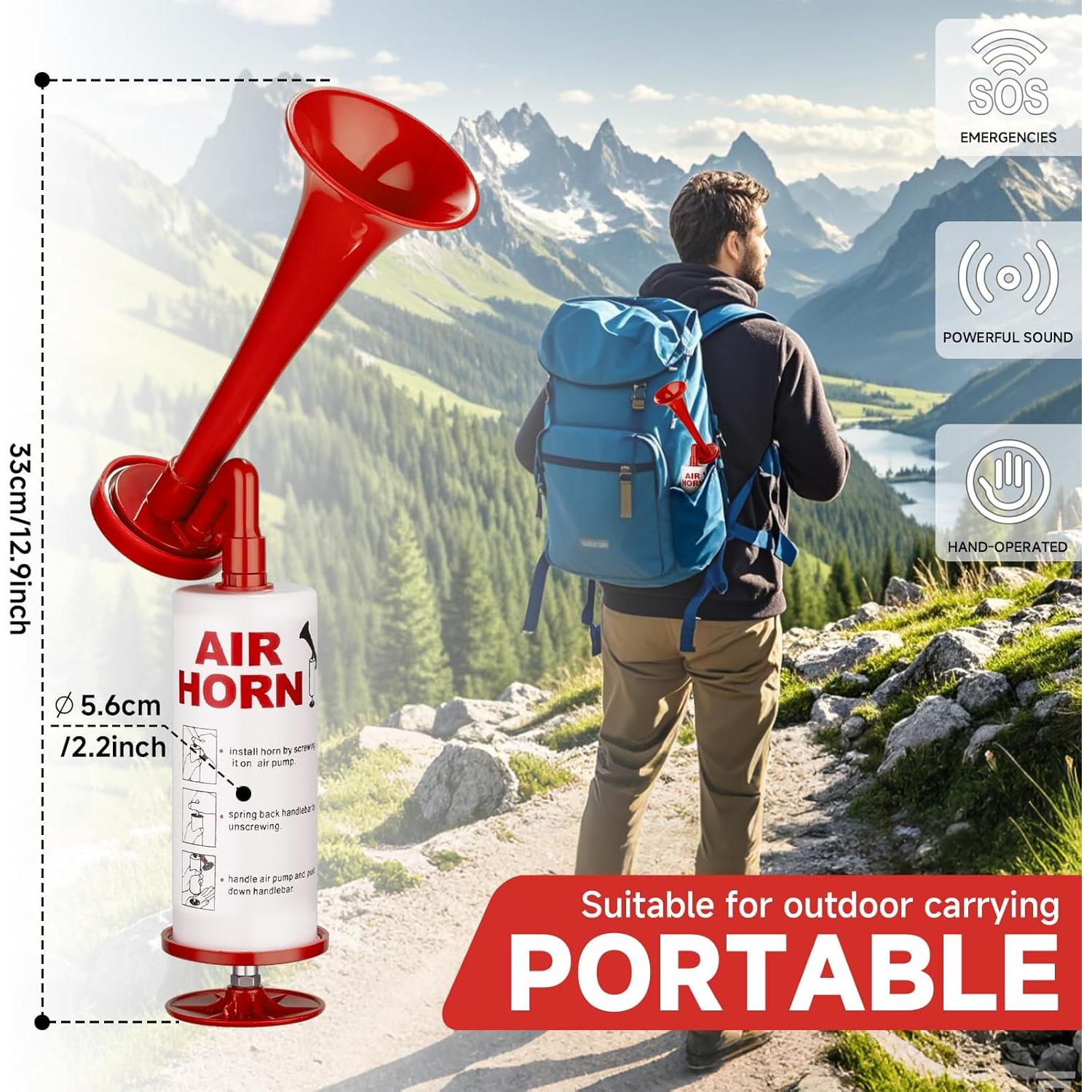 Trompeta de Aire de Mano BANHAO 115 dB para Seguridad y Eventos