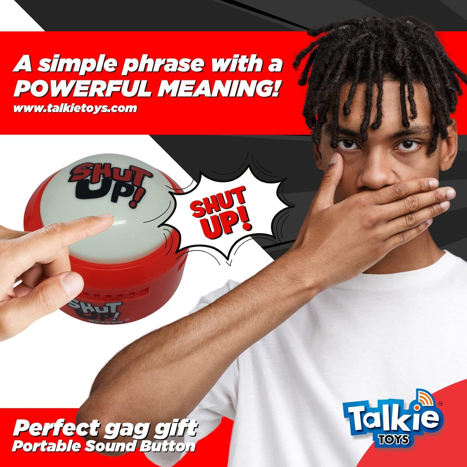 Botón de Cállate Talkie Toys - 12 Frases Divertidas