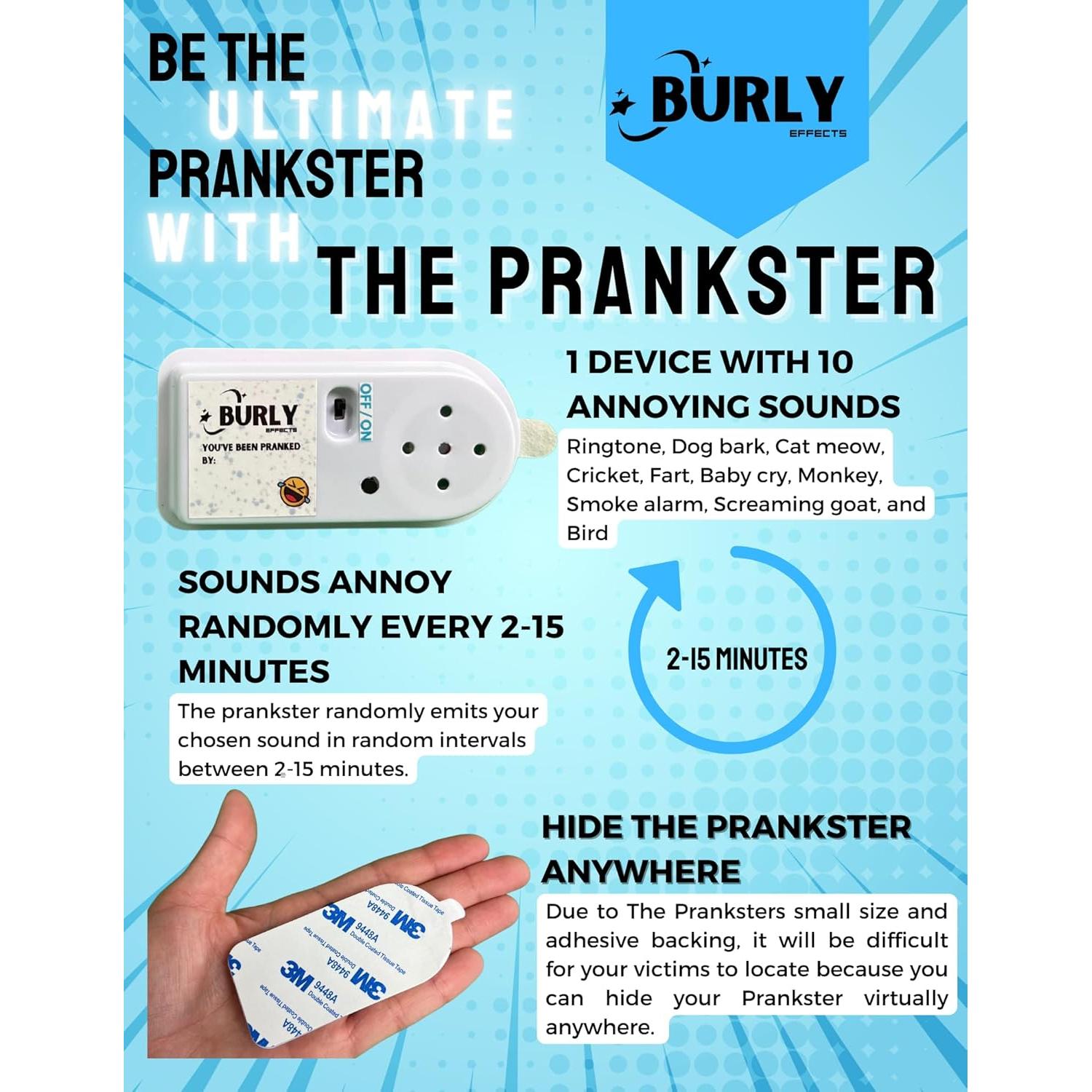 Bromista de Ruido Oculto Burly - 10 Sonidos Diversos