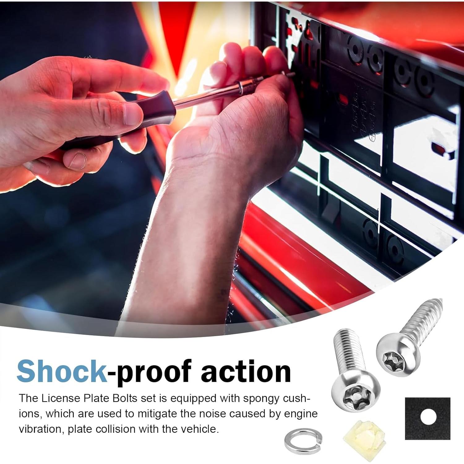 Tornillos Antirrobo para Placas de Licencia Zikefest M6 20mm