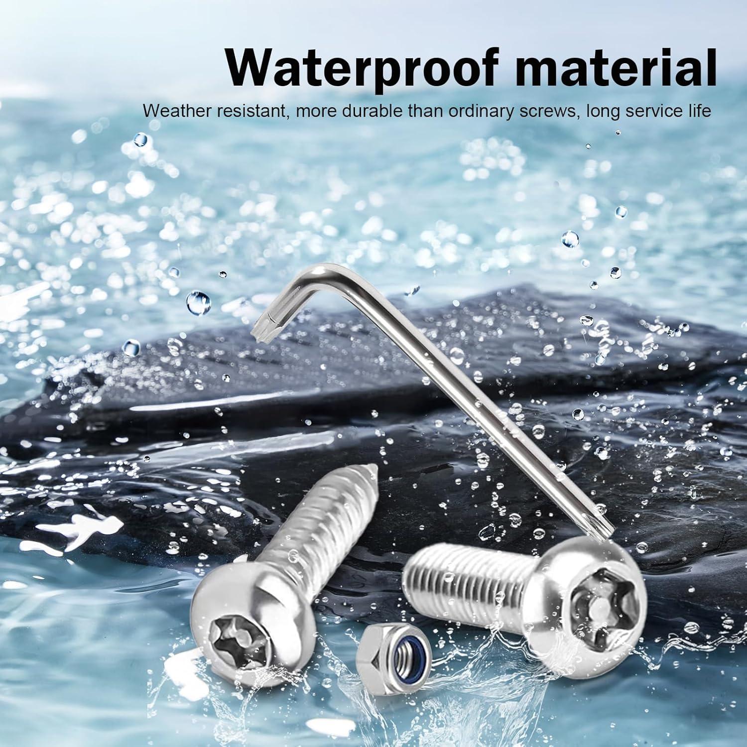 Tornillos Antirrobo para Placas de Licencia Zikefest M6 20mm