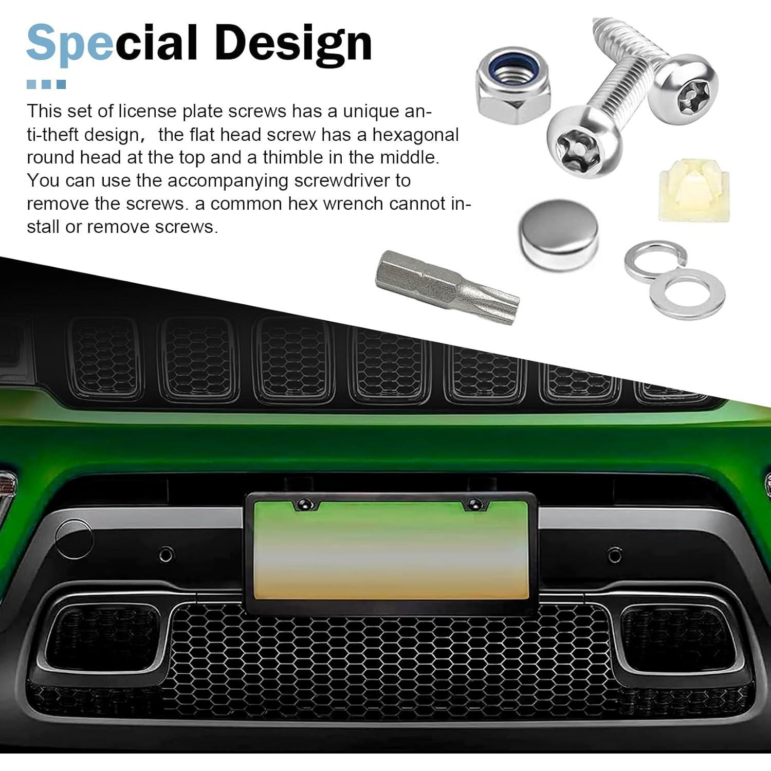 Tornillos Antirrobo para Placas de Licencia Zikefest M6 20mm