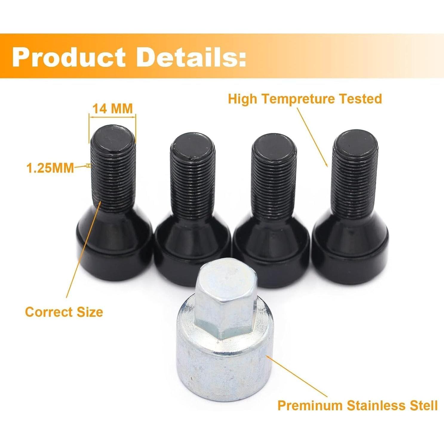 Cerraduras de Tuerca de Rueda Antirrobo Cheriezing 14x1.25mm