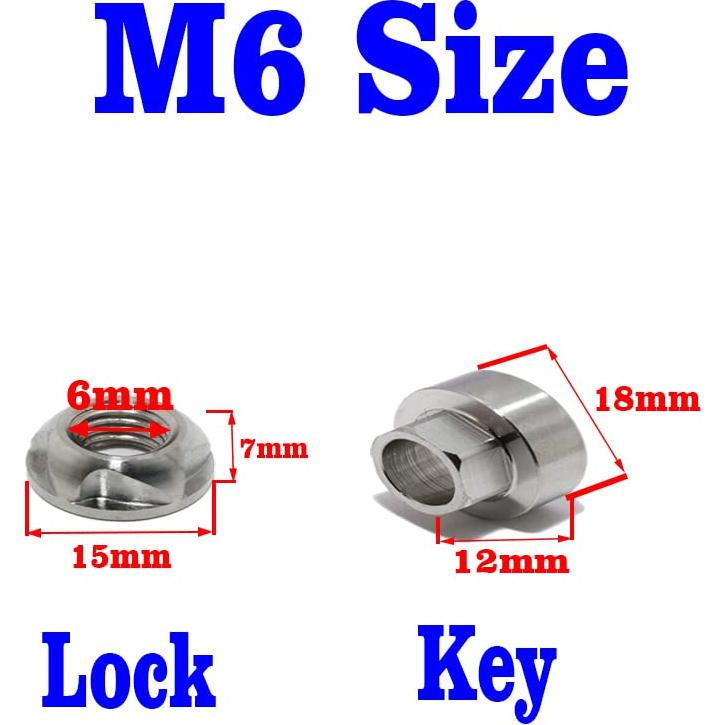 Juego de Tuercas y Tornillos M6 VOSANTU Acero Inoxidable 20mm