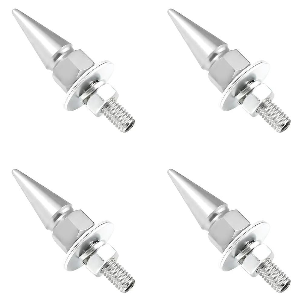 4 Tornillos Antirrobo para Placas de Licencia SHMZK Plata