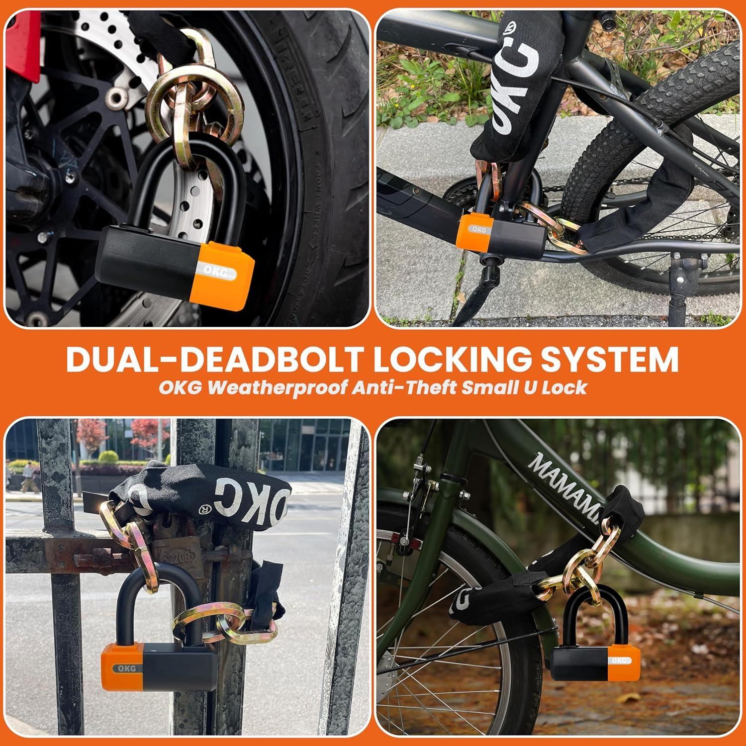 Candado U Pequeño OKG Alta Resistencia 18mm Antirrobo