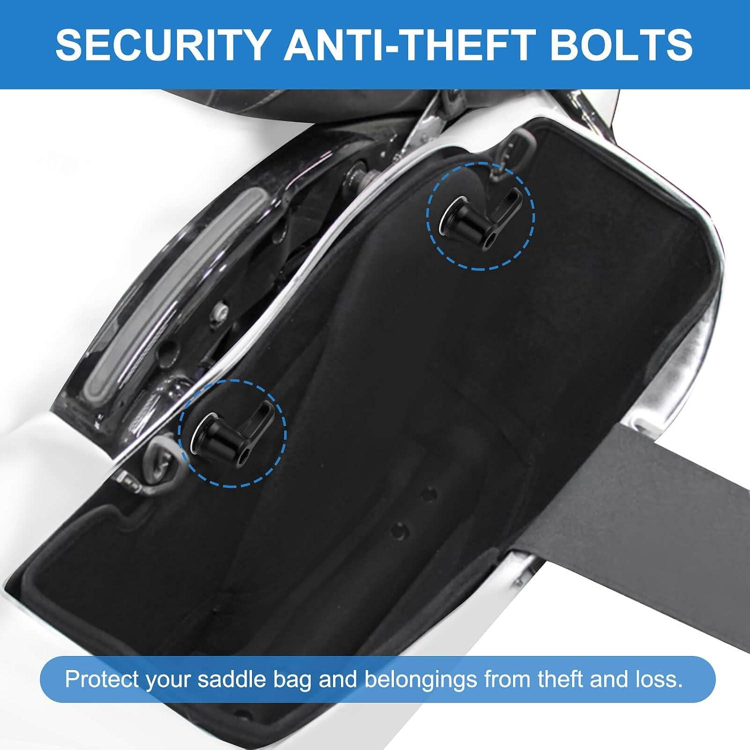 Tornillos de Montaje Antirrobo Vomika para Alforjas Harley