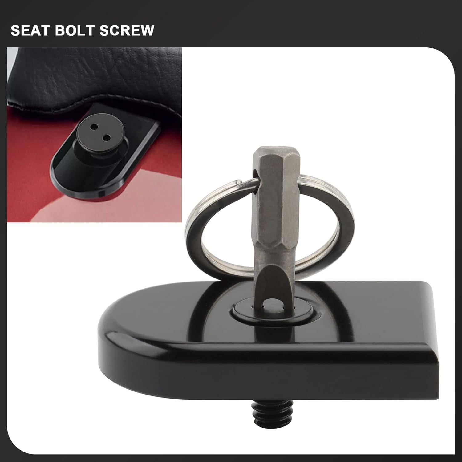 Tornillo de Asiento Antirrobo Daklvng 1/4"-20 para Harley 1996-2024