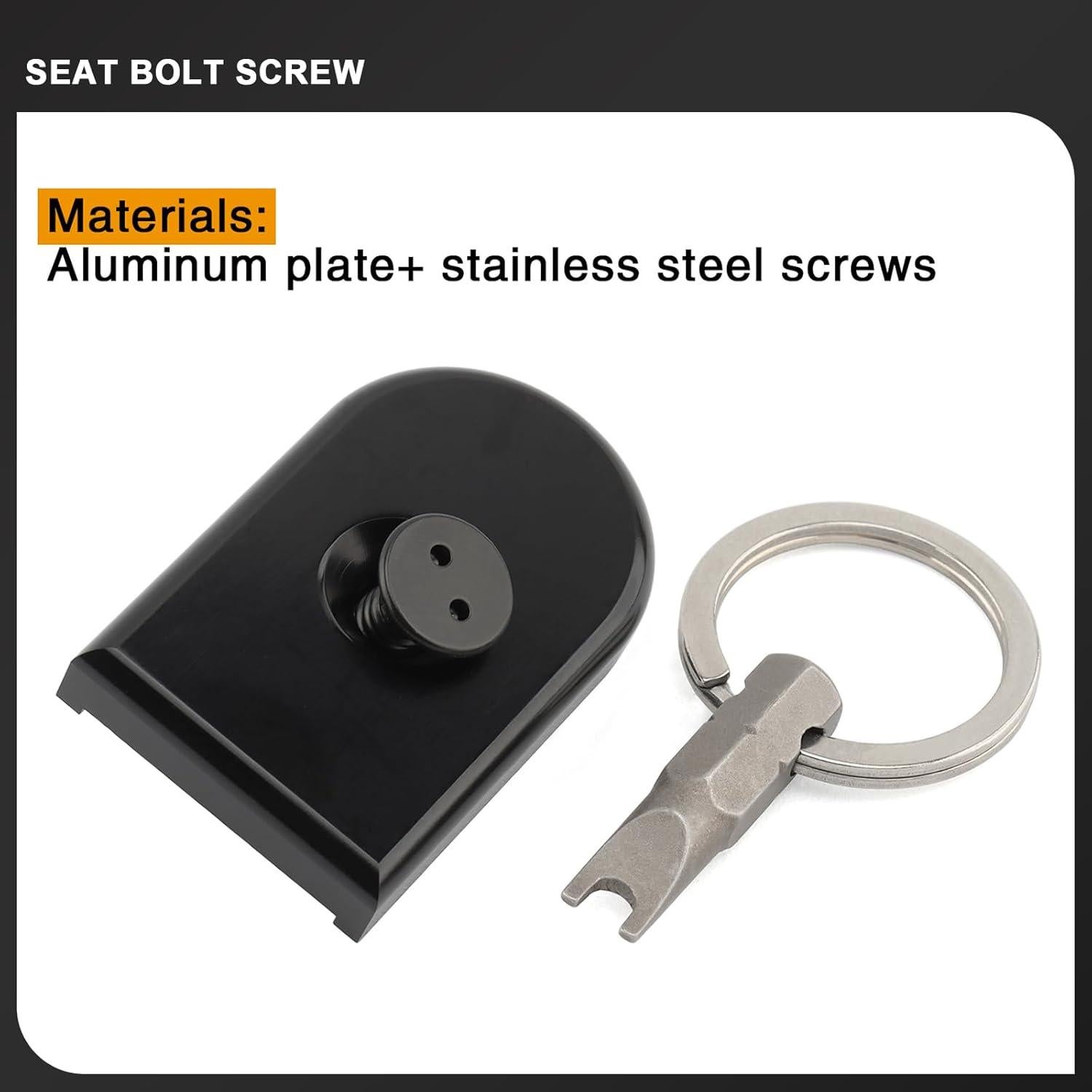 Tornillo de Asiento Antirrobo Daklvng 1/4"-20 para Harley 1996-2024