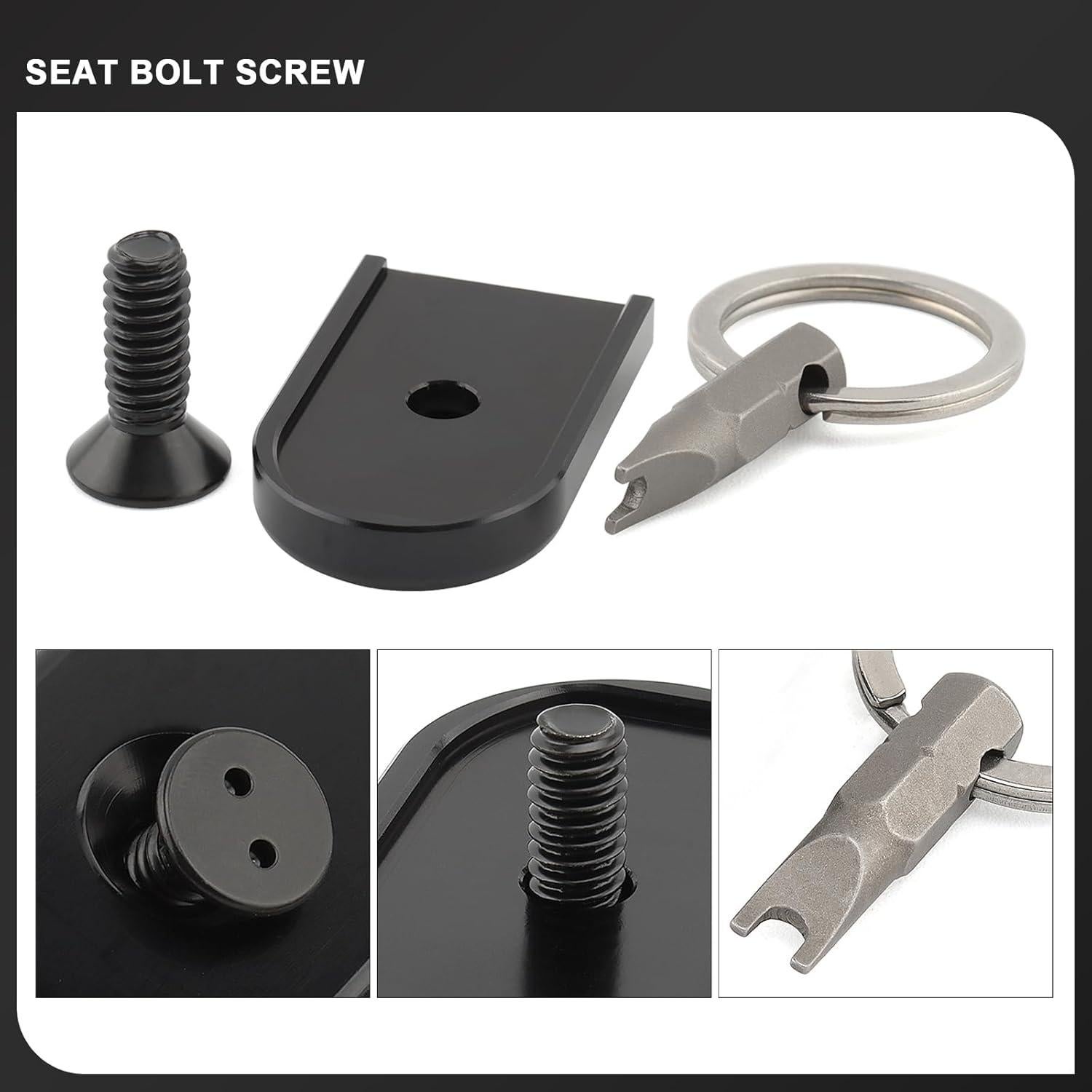 Tornillo de Asiento Antirrobo Daklvng 1/4"-20 para Harley 1996-2024