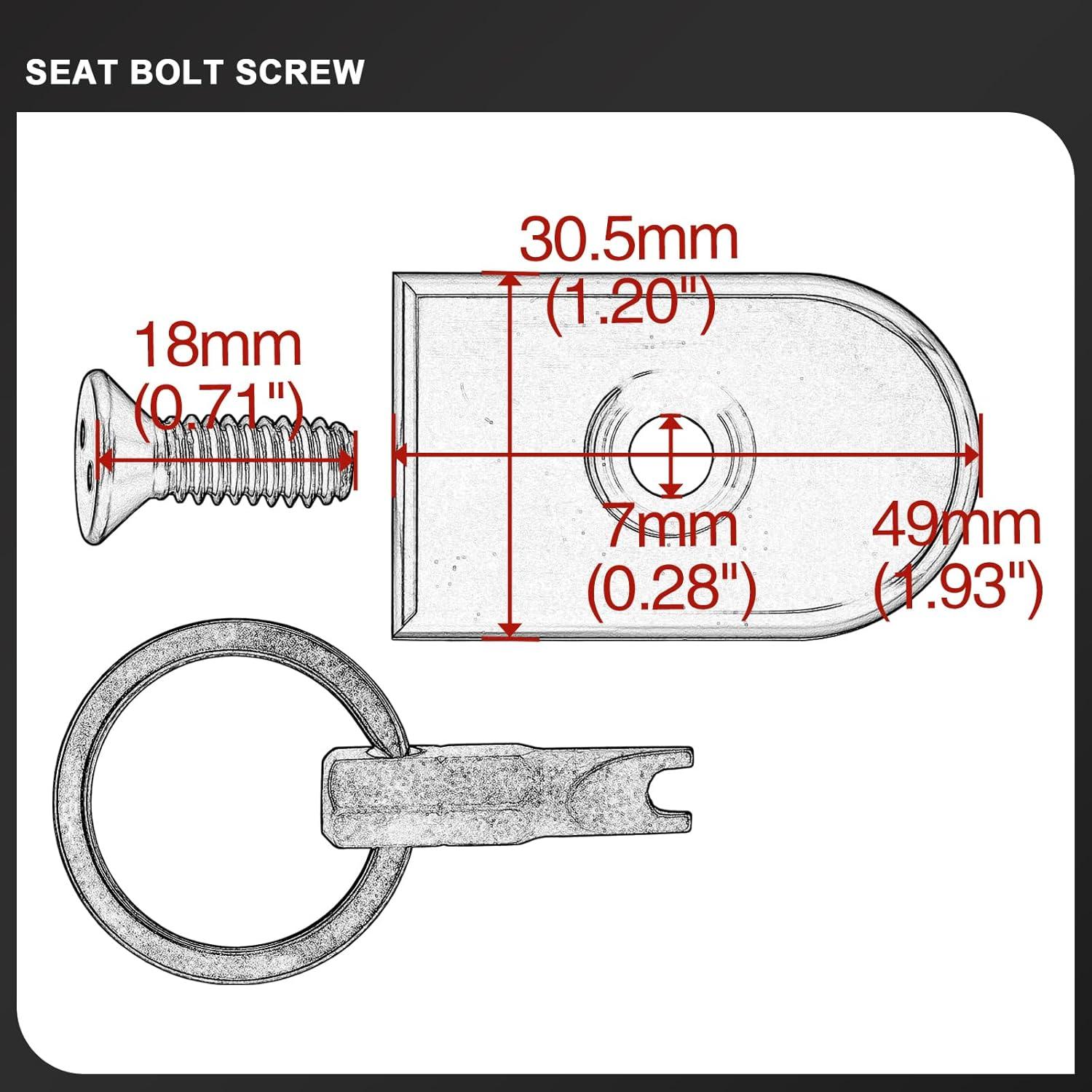 Tornillo de Asiento Antirrobo Daklvng 1/4"-20 para Harley 1996-2024
