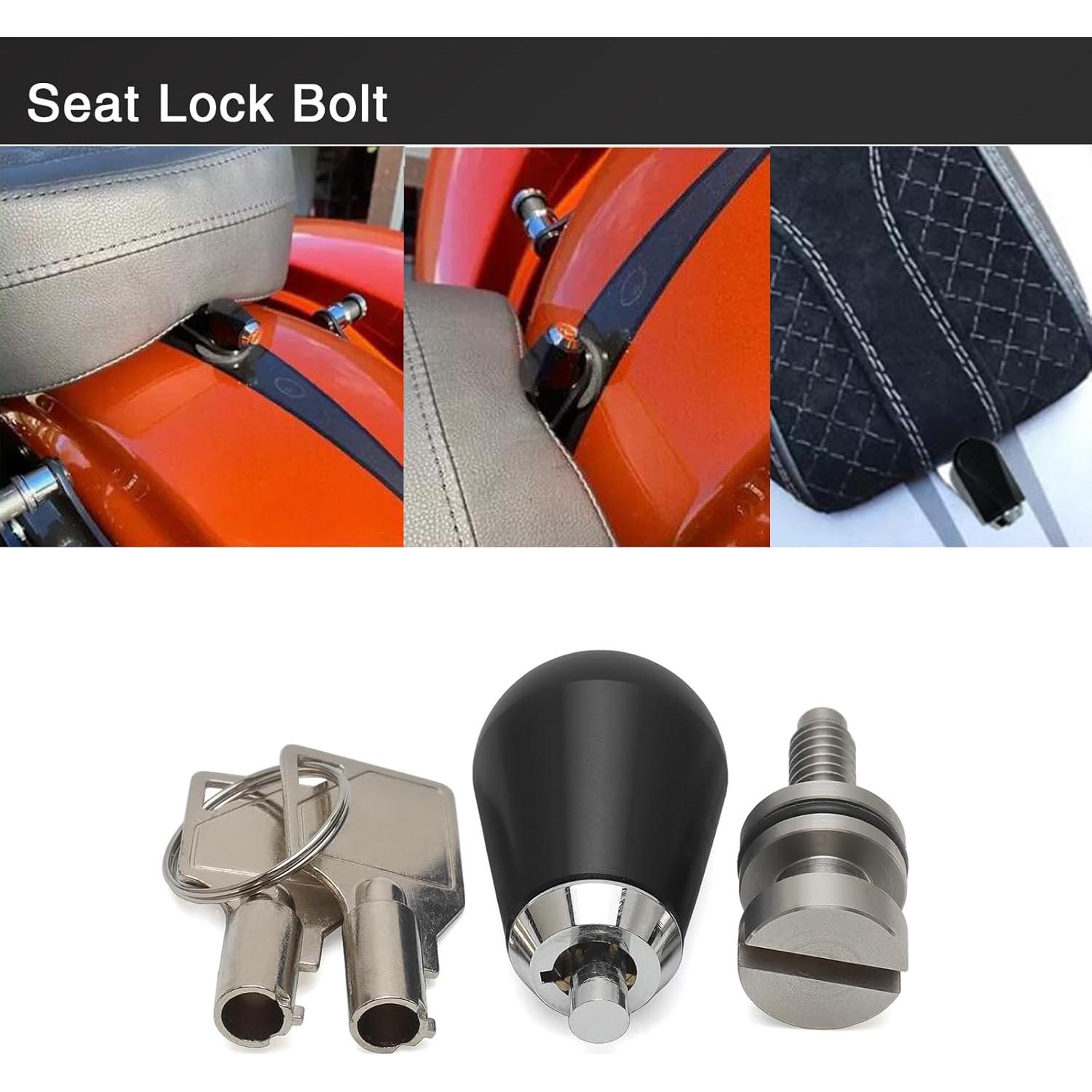 Tornillo de bloqueo de asiento antirrobo Daklvng 1/4-20 para Harley 1996-2024