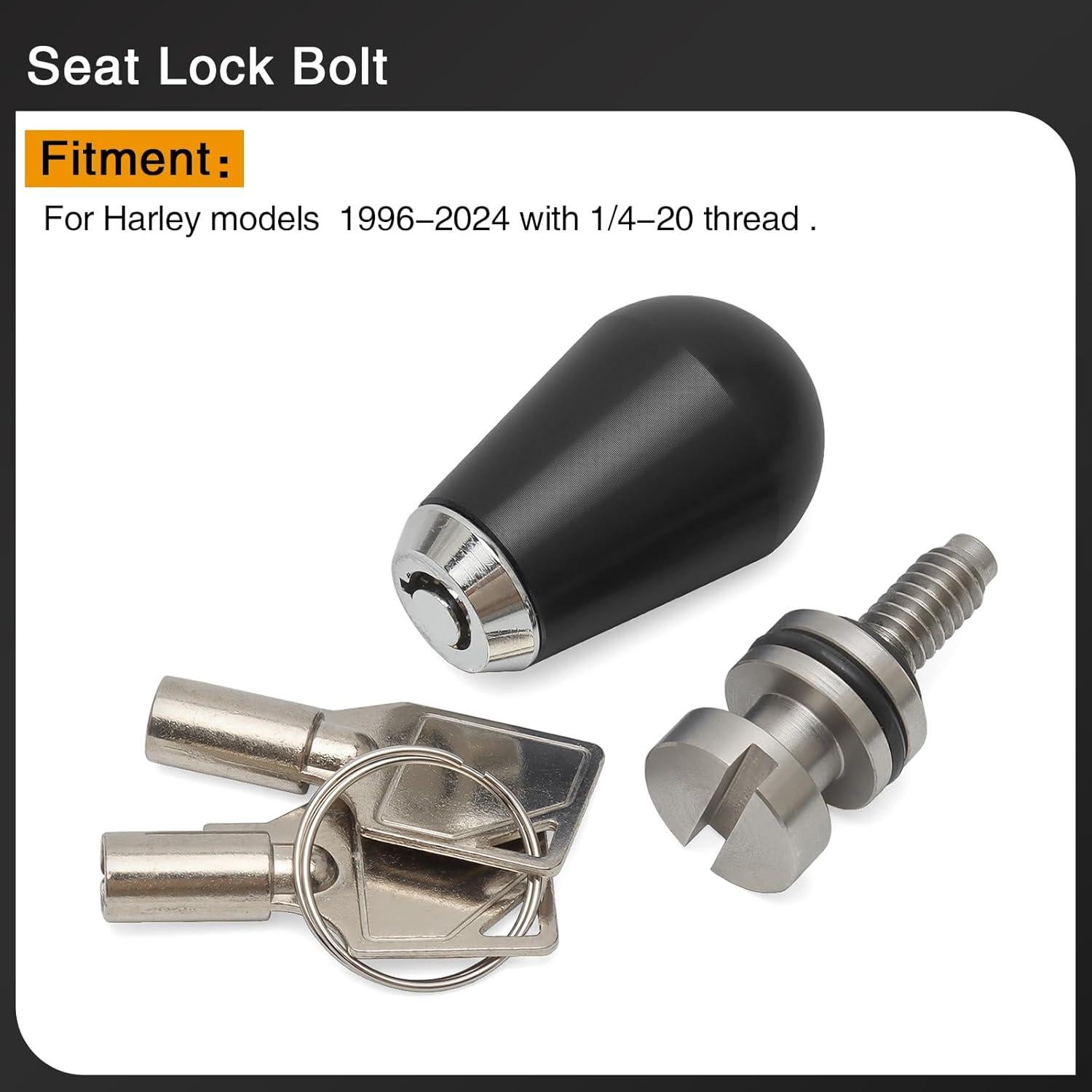 Tornillo de bloqueo de asiento antirrobo Daklvng 1/4-20 para Harley 1996-2024