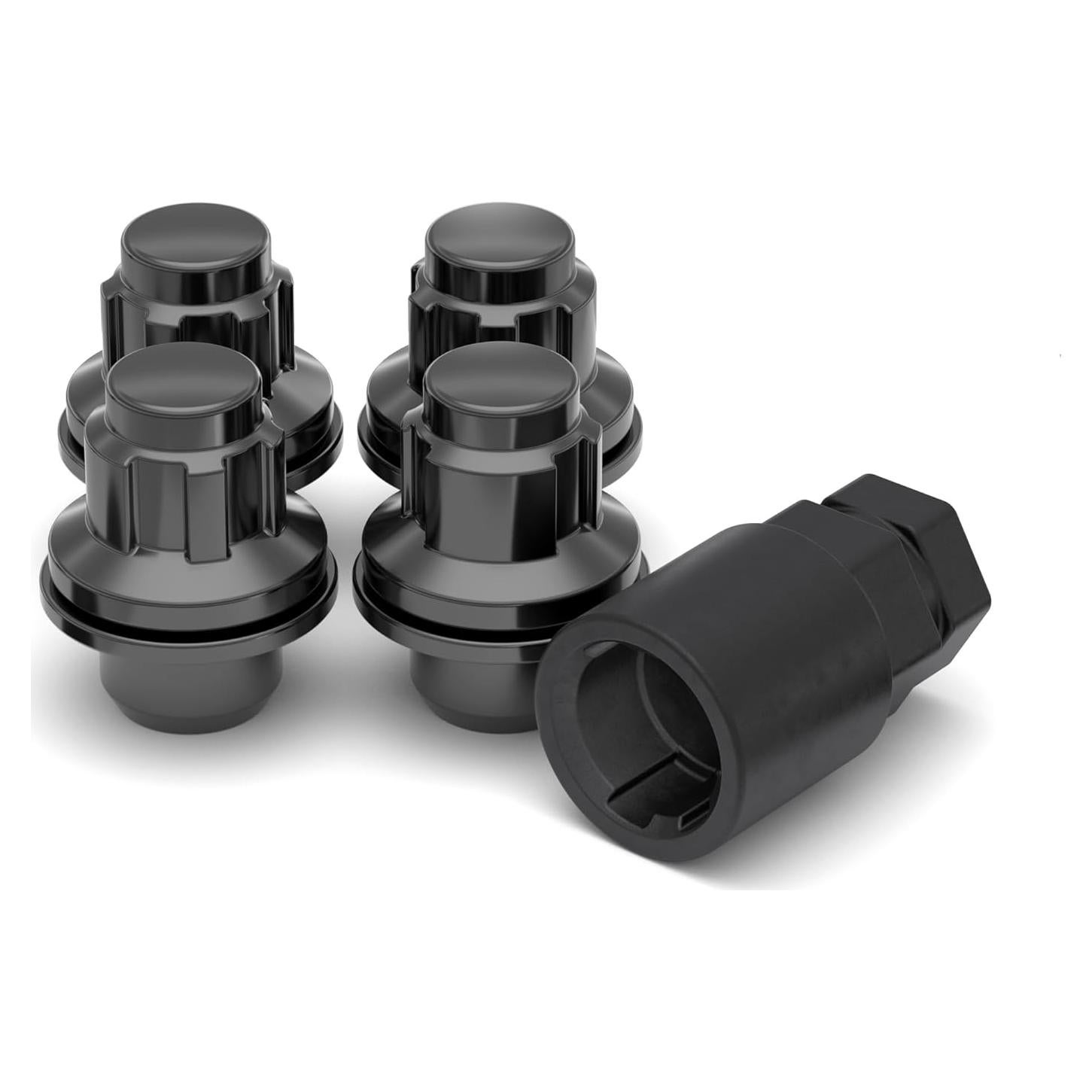 Bloqueos de Rueda White Knight M12x1.25 Cromo Negro - Paquete de 4