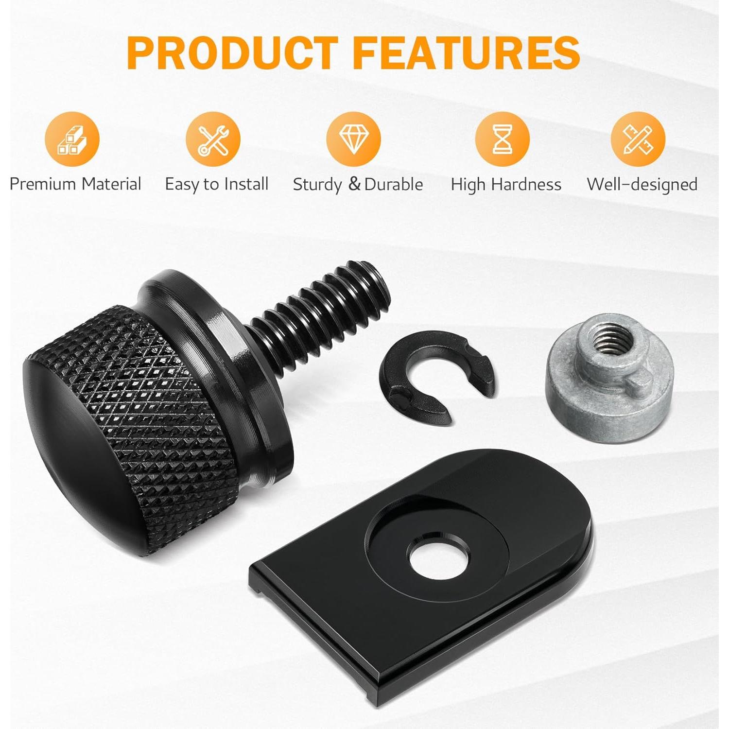 Kit de Tornillos de Liberación Rápida PBYMT para Asiento Harley