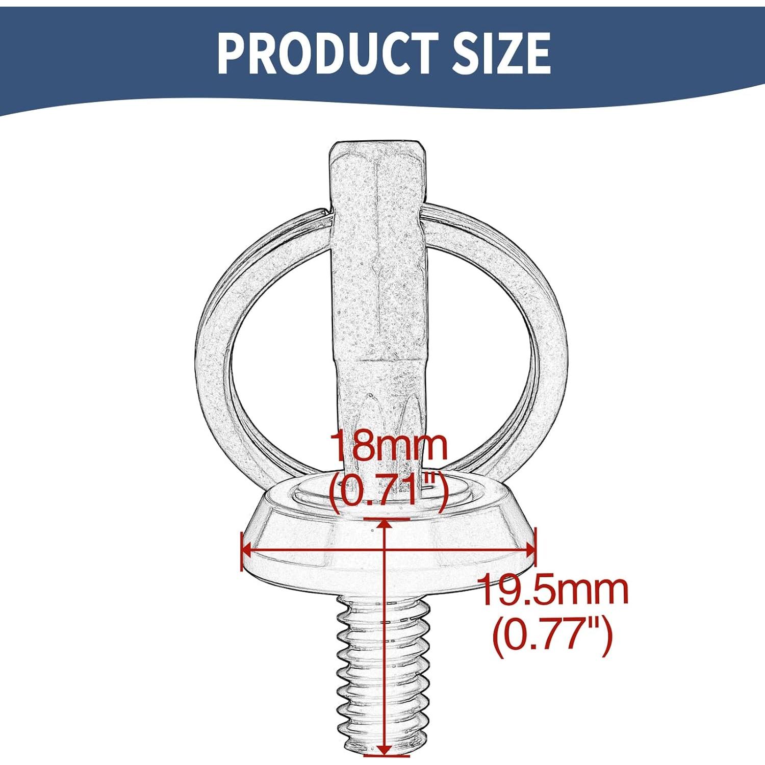 Tuerca Tornillo de Asiento Antirrobo Jiataban 1/4"-20 Negro