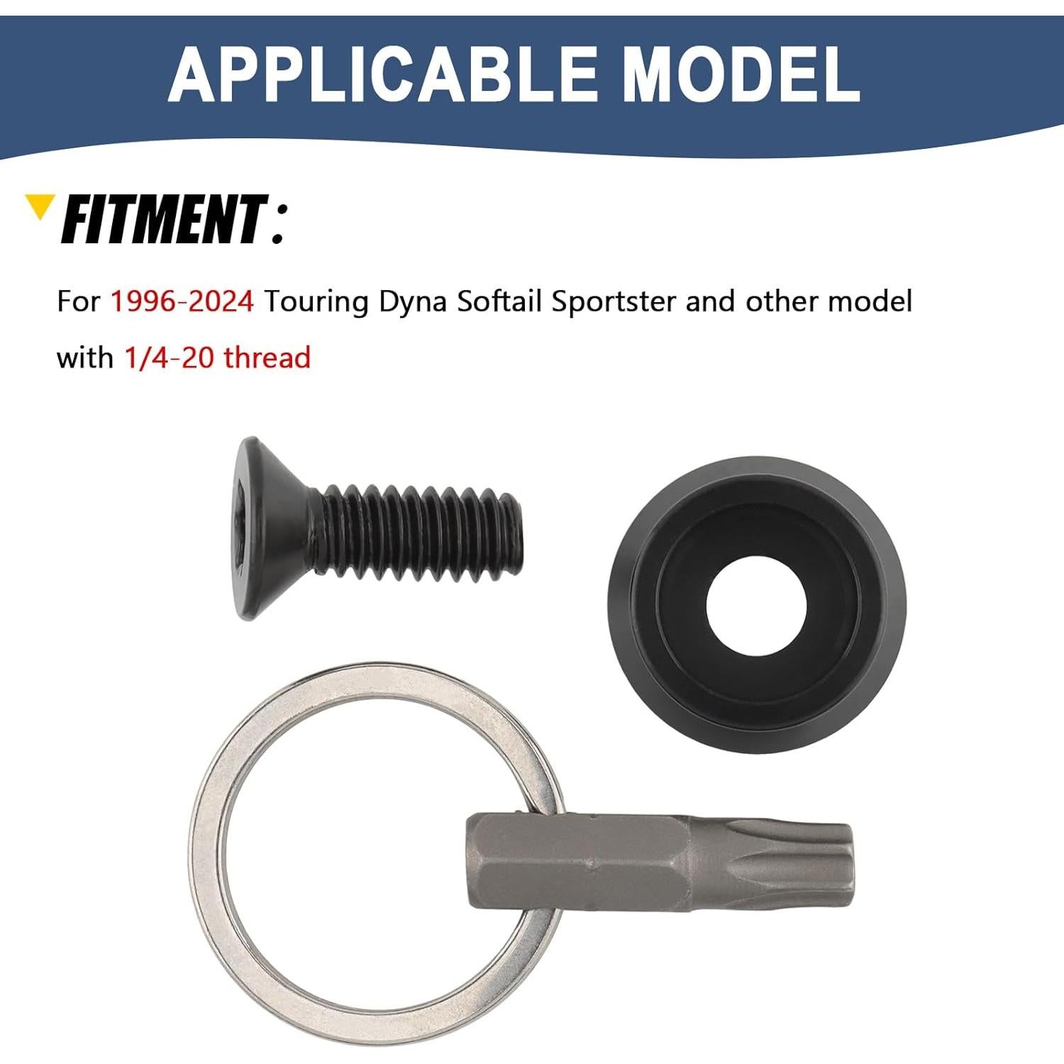 Tuerca Tornillo de Asiento Antirrobo Jiataban 1/4"-20 Negro