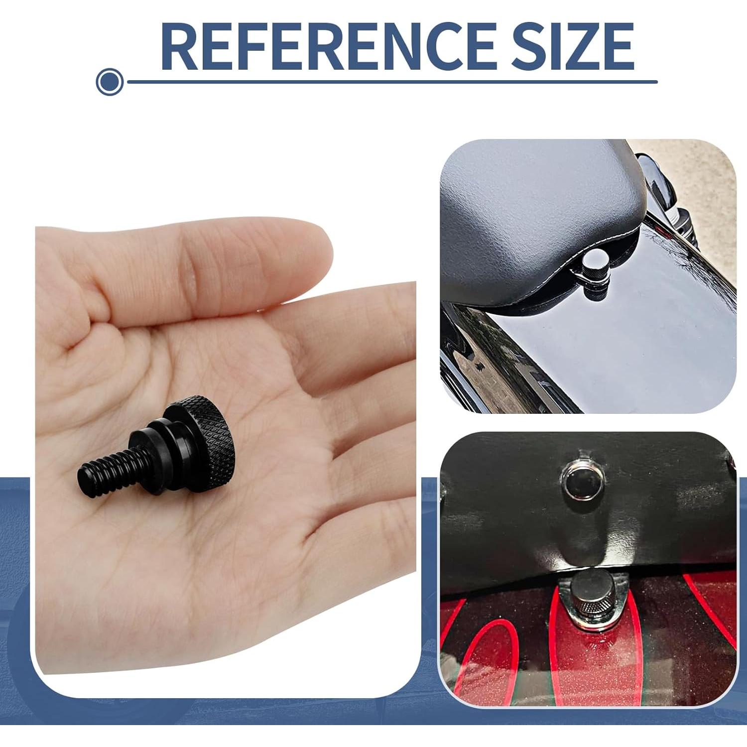 Kit Tornillos de Asiento Trasero PSLER para Motocicleta Negro