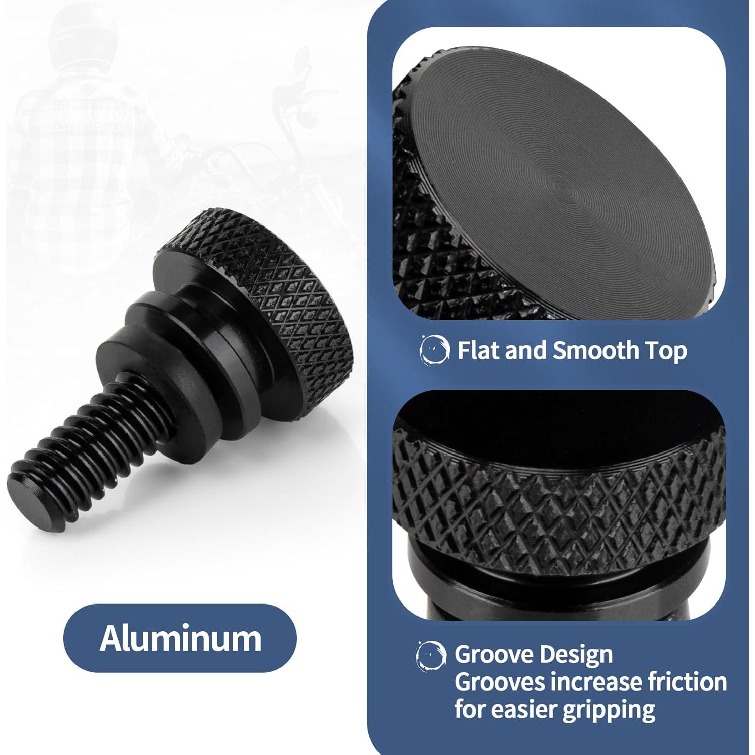 Kit Tornillos de Asiento Trasero PSLER para Motocicleta Negro