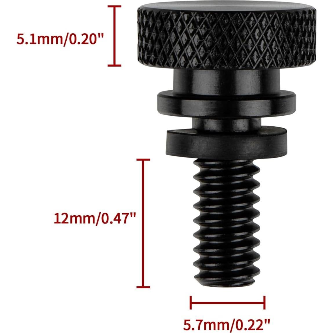 Kit Tornillos de Asiento Trasero PSLER para Motocicleta Negro