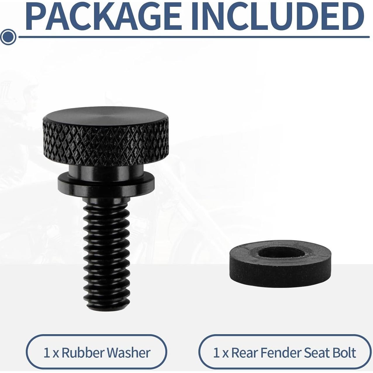 Kit Tornillos de Asiento Trasero PSLER para Motocicleta Negro