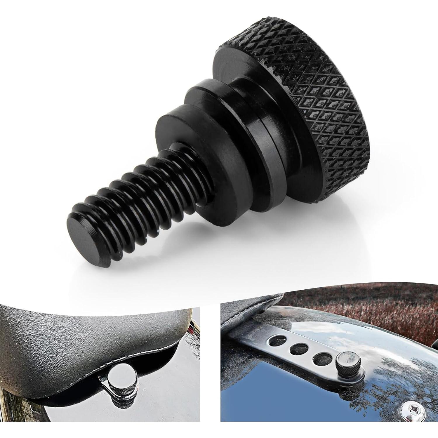 Kit Tornillos de Asiento Trasero PSLER para Motocicleta Negro