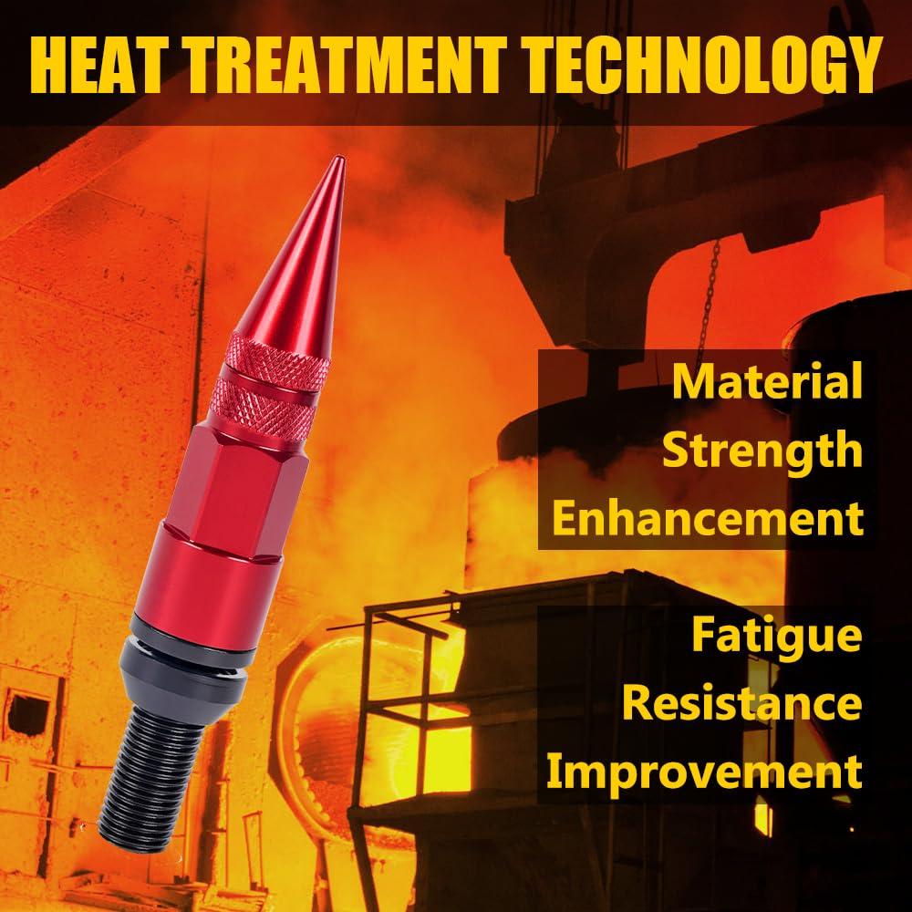 Tornillos de Rueda M14x1.5 muge racing 20 PCS Aluminio Rojo