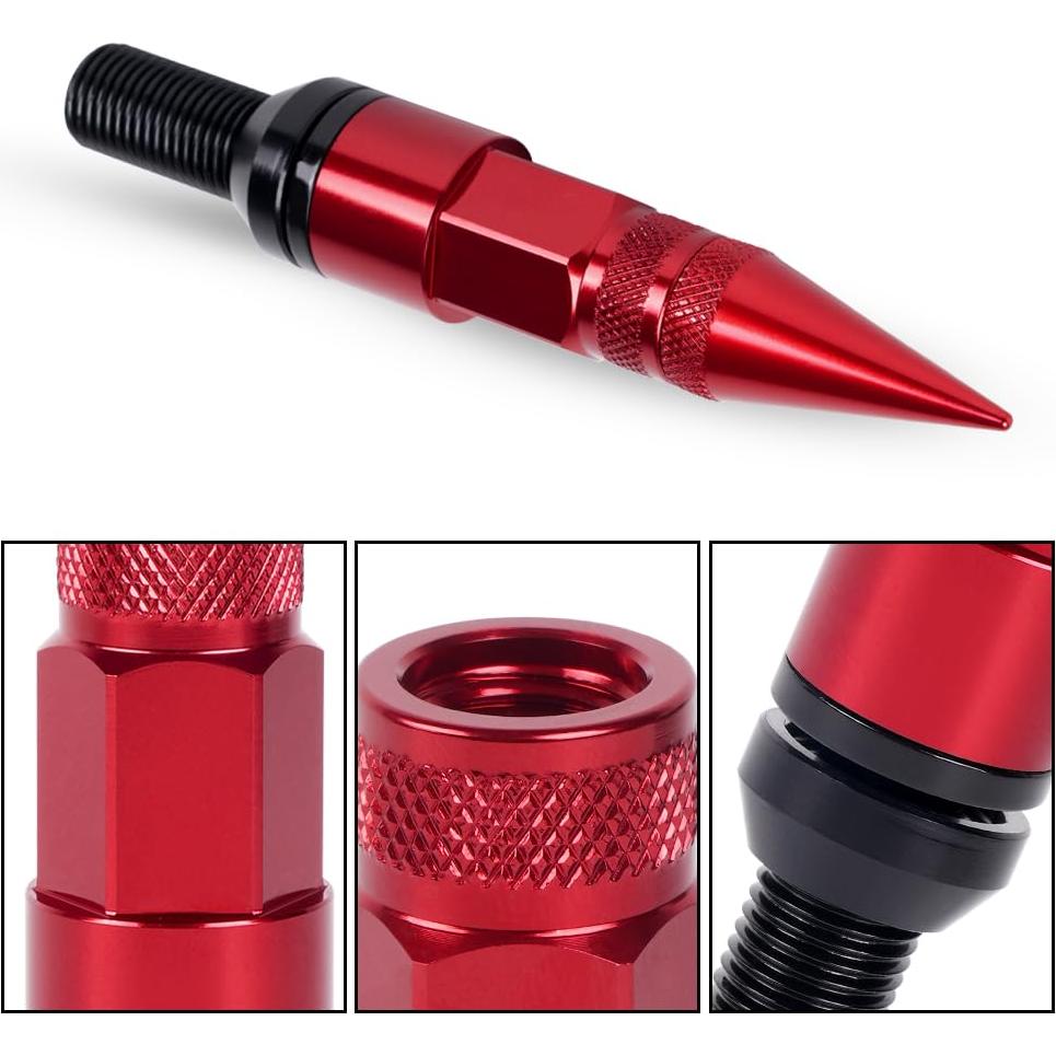 Tornillos de Rueda M14x1.5 muge racing 20 PCS Aluminio Rojo