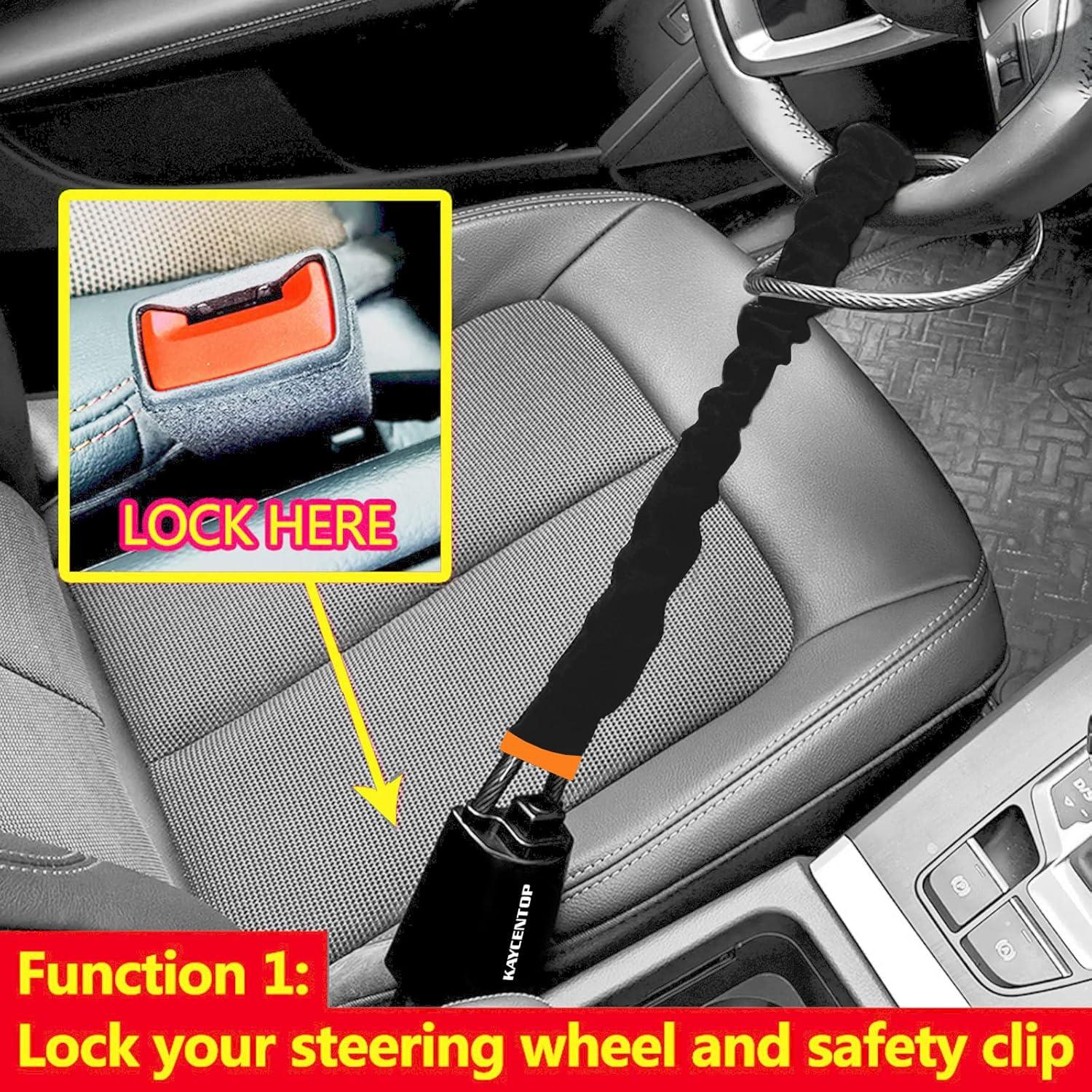 Cerradura de Volante Antirrobo KAYCENTOP 43.18 cm Negro