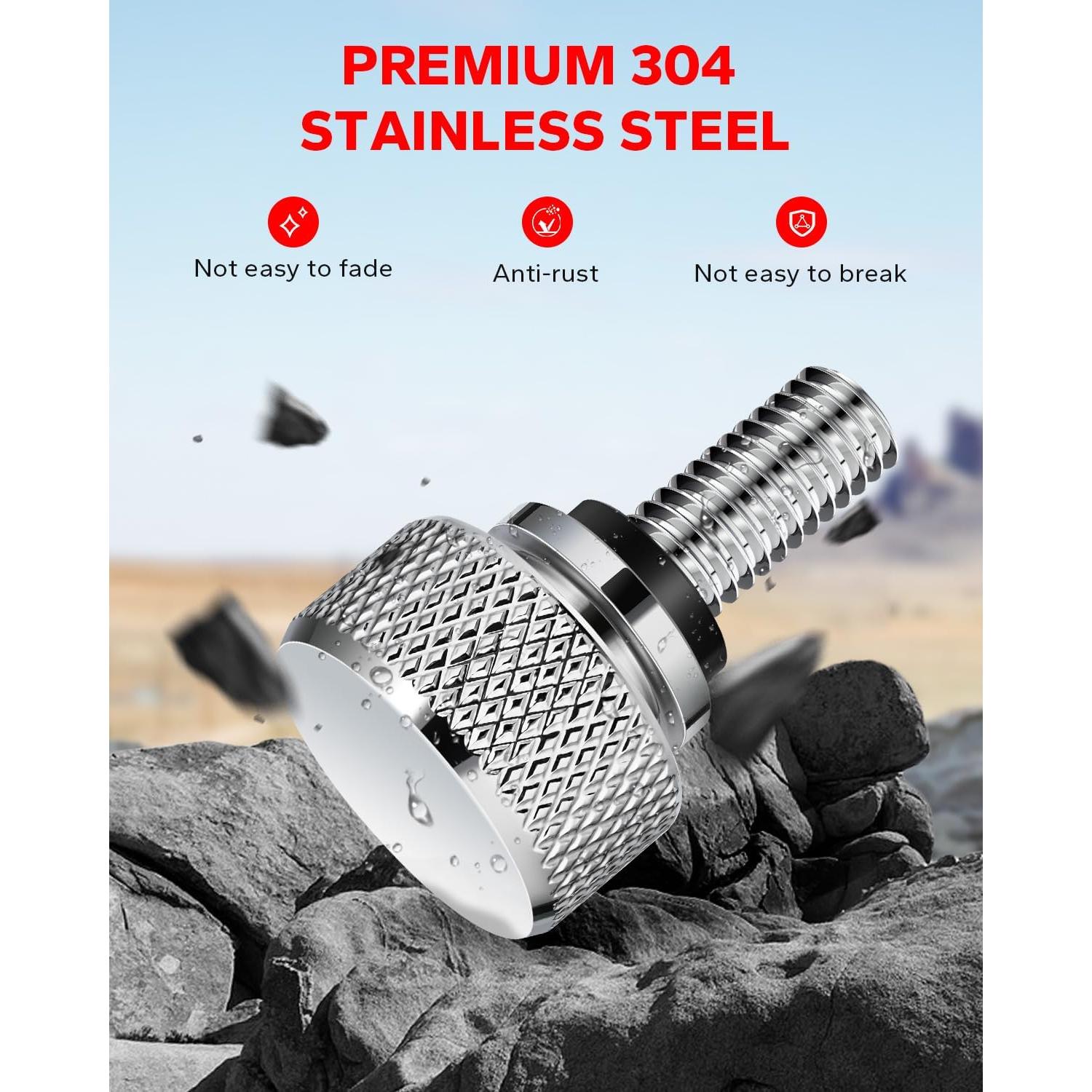 Tornillo de Asiento Trasero Cromado Amazicha para Harley 1996-2025