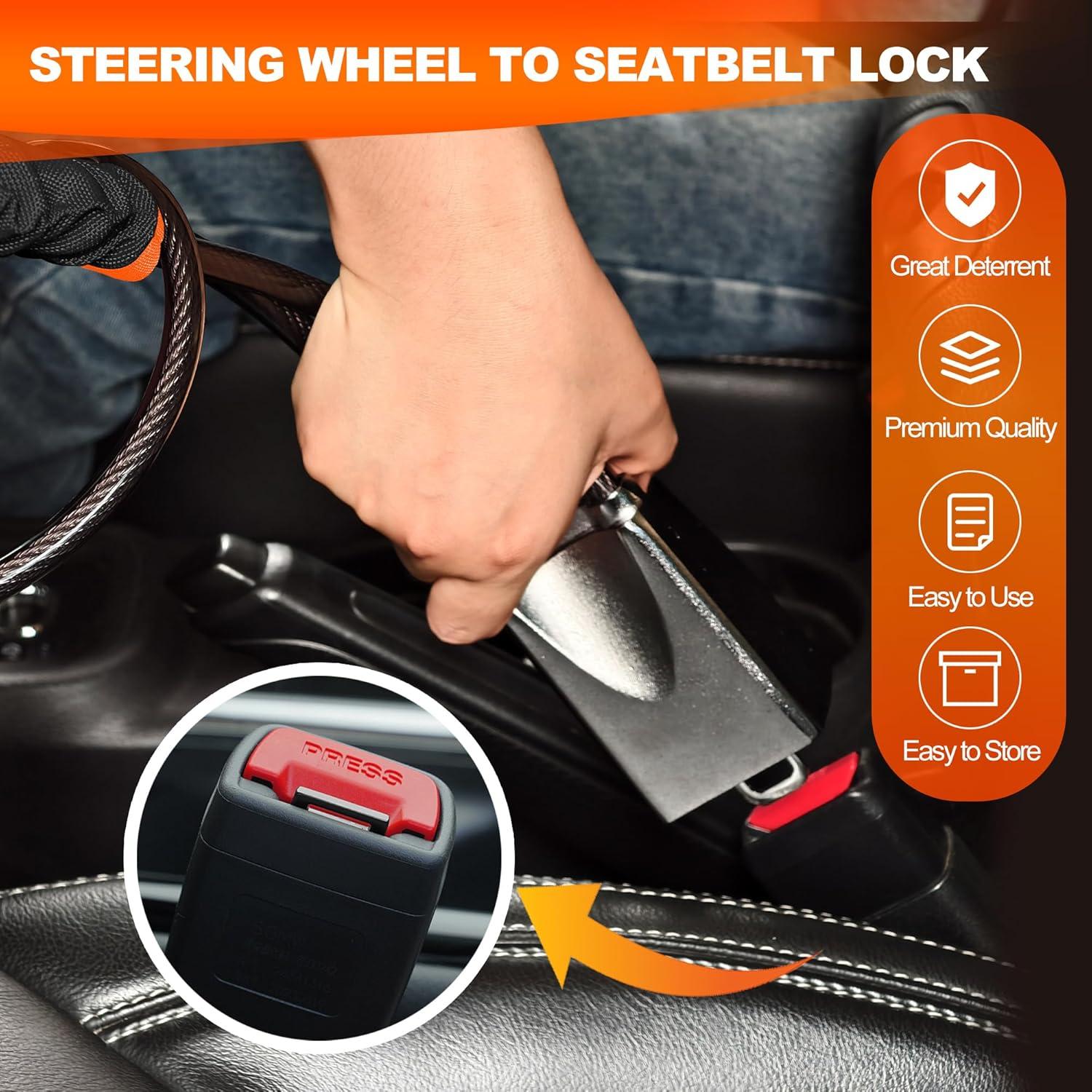 Cerradura de Volante Antirrobo KAYCENTOP L1016PRO-B 43 cm