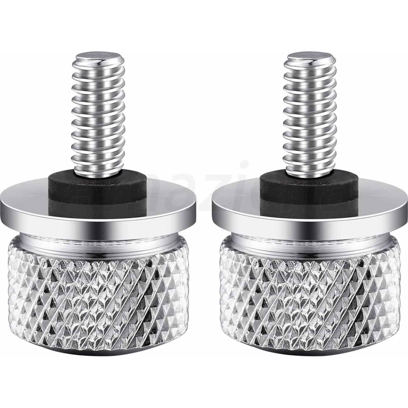 Tornillos de Asiento de Cromo Amazicha 2 PCS 1/4"-20 para Harley