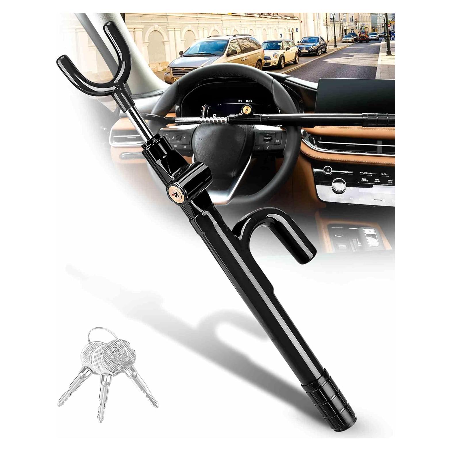 Cerradura Antirrobo para Volante Tevlaphee - Ajustable 17.78-40.64 cm