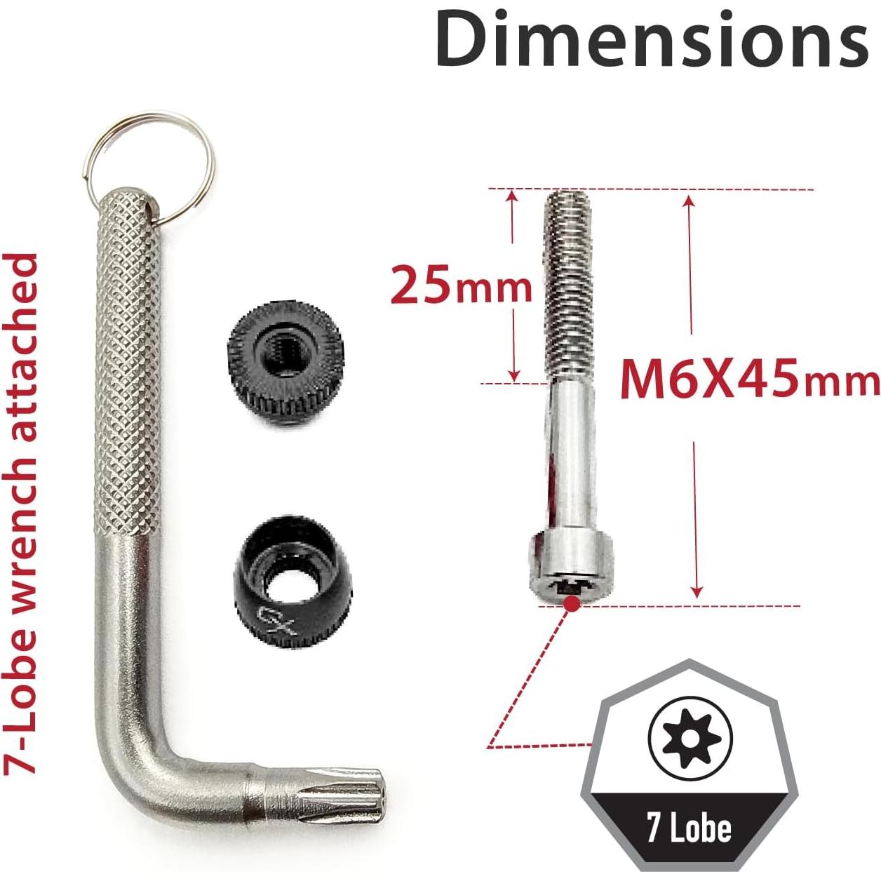 Abrazadera de Asiento de Bicicleta ONIPAX Antirrobo 7 Lóbulos