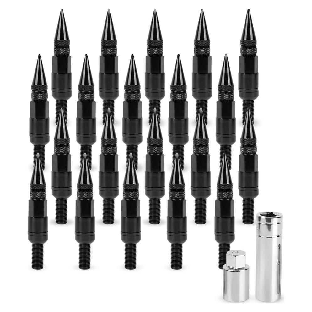 Tornillos de Rueda M14x1.5 muge racing 20 PCS Antirrobo Negro