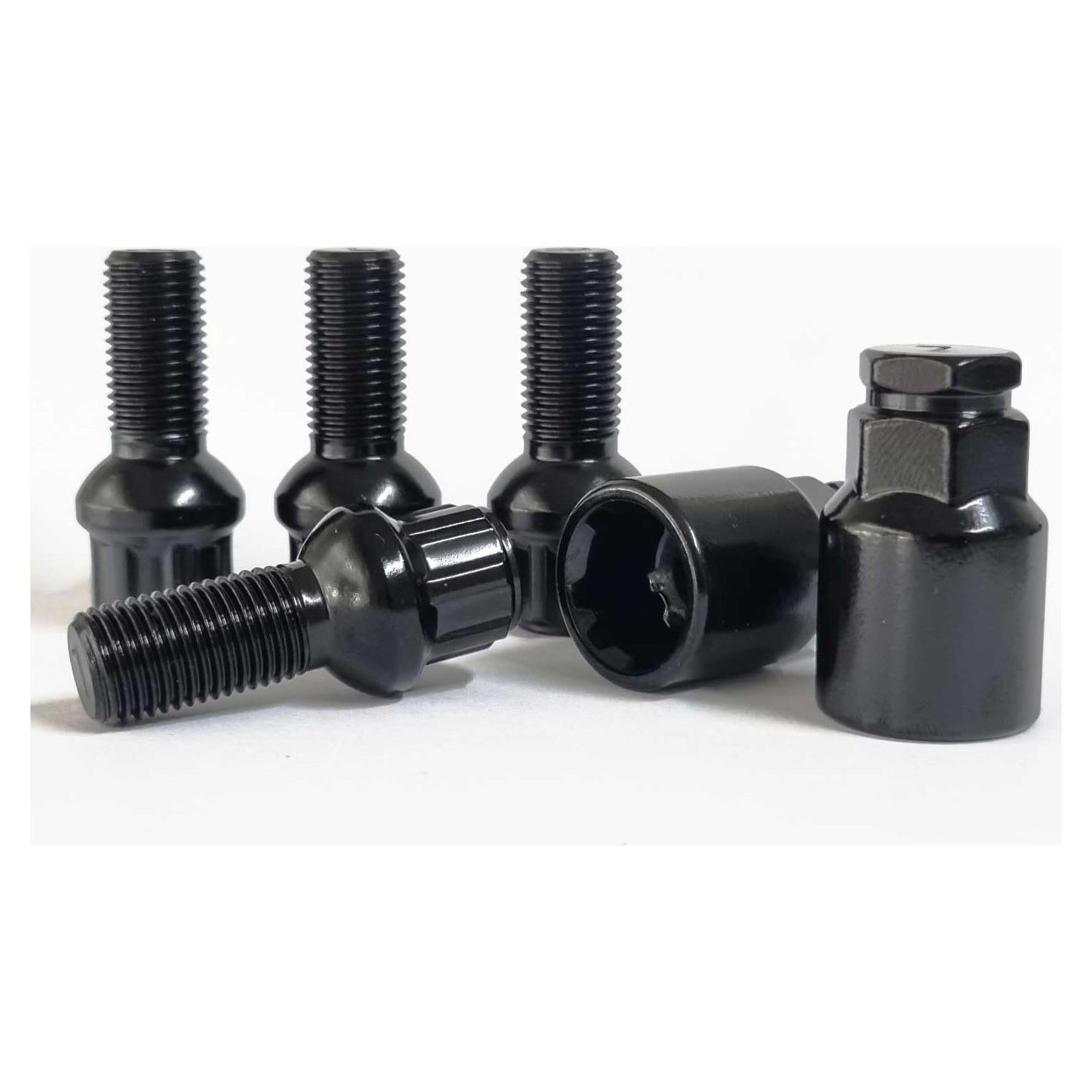 Juego de pernos de bloqueo de rueda TRACER M14 x 1.5 27mm Negro