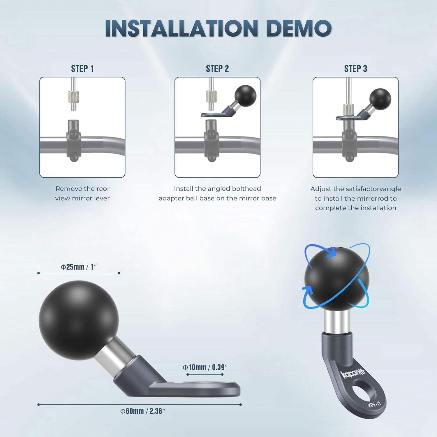 Soporte para Teléfono de Motocicleta KAPARNER KPS-04 Ajustable